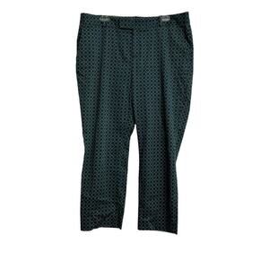 Banana Republic Hampton-Fit Tile Print Sateen Crop Navy Size 14